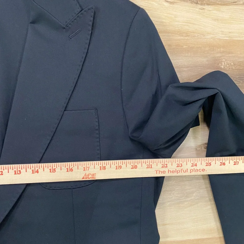 Express Suit 44L 38W Extra Slim Cotton Blend Stretch Two Button Black
